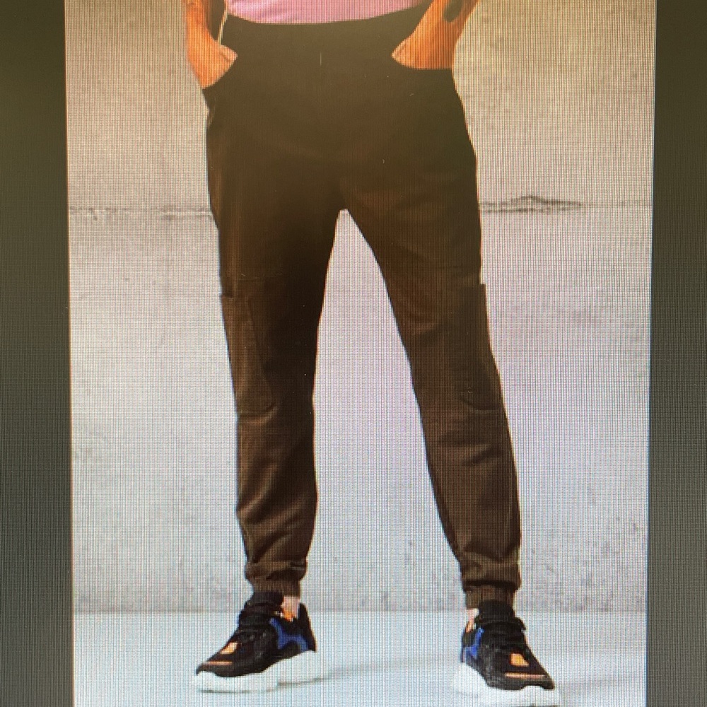 Chocolate brown cargo joggers